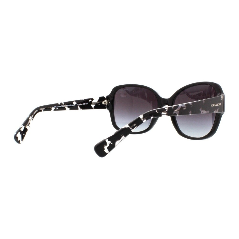 Coach HC8166 Sunglasses Black Crystal Mosaic Grey Gradient 58mm Women - Picture 2 of 16